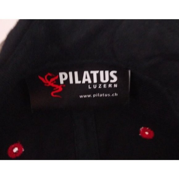 Pilatus Luzern Black With Red Embroidered Dragon Trucker Adjustable Baseball Cap - Picture 6 of 6